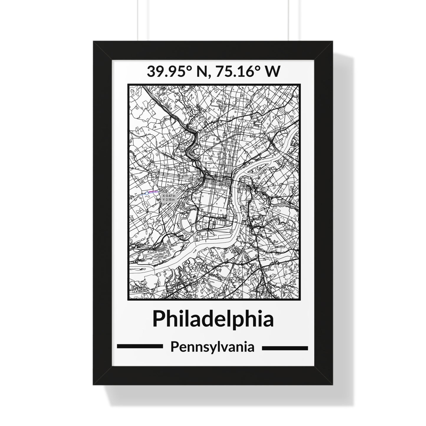 Map of Philadelphia, Pennsylvania