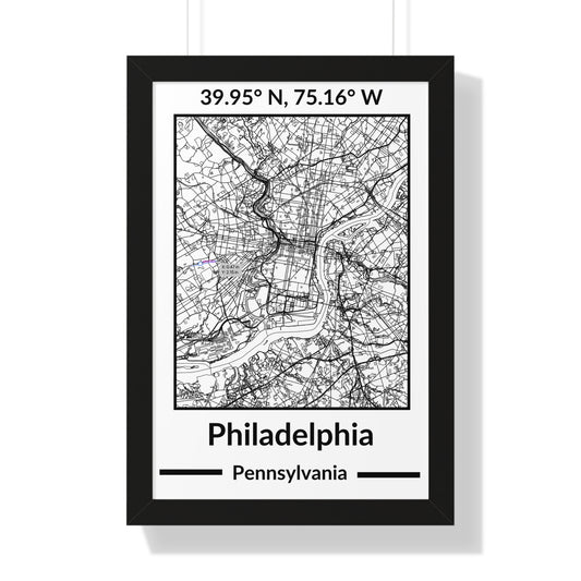 Map of Philadelphia, Pennsylvania