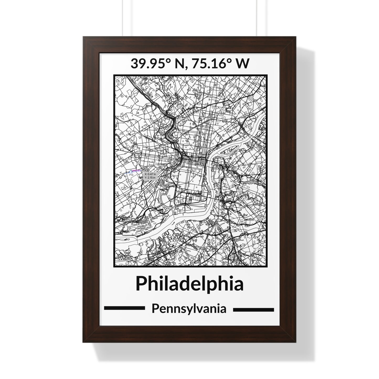 Map of Philadelphia, Pennsylvania