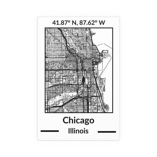 Map of Chicago, Illinois