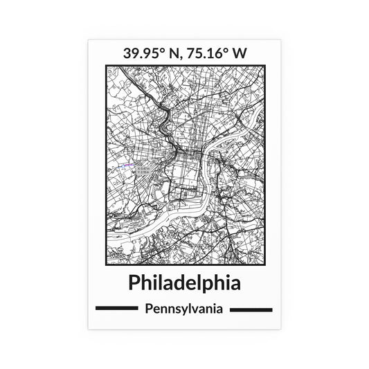 Map of Philadelphia, Pennsylvania