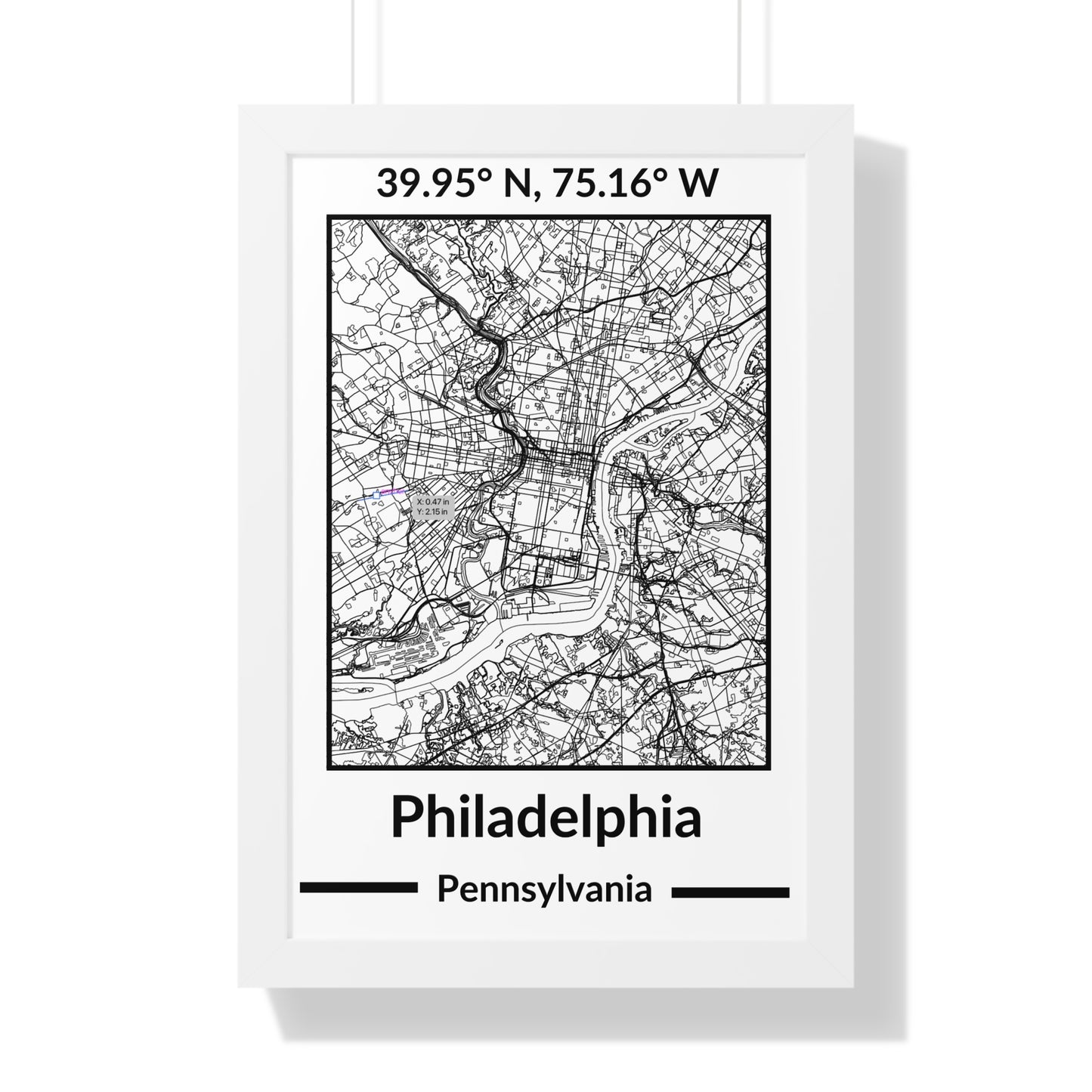 Map of Philadelphia, Pennsylvania